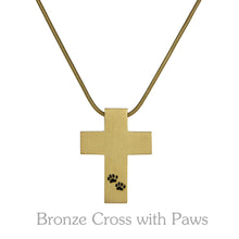 Load image into Gallery viewer, Cross Paw Prints Pendant