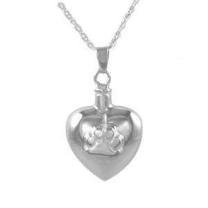 Heart with Paw Pendant