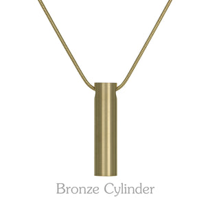 Bronze Cylinder Pendant