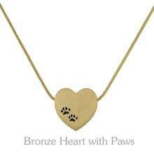 Load image into Gallery viewer, Heart Paw Print Pendant