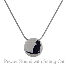 Load image into Gallery viewer, Round Sitting Cat Pedant